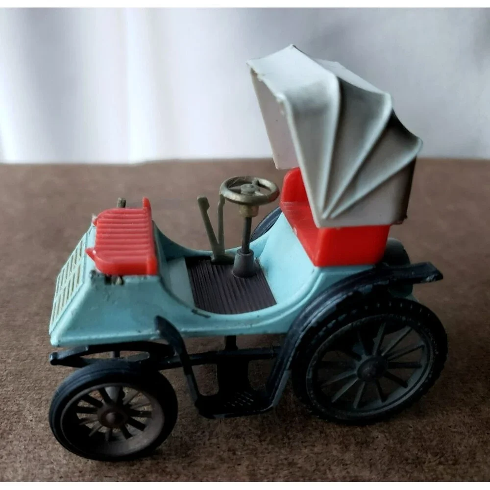 GAMA TOY DIECAST 2 Seater Light Blue Body Red Seat & White Canopy 1:46 W GERMANY